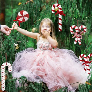 Xmas Party Decor Candy Mixed Sizes Large Lollipop Christmas Decorations Candy Christmas Ornaments for Christmas <b>Tree</b> Home Decor - Product Image 4