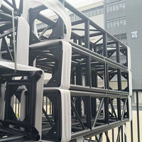 Structure de toit en alliage d'aluminium noir 290x290mm, capacité de charge 1000kg, structure modulaire, connexion rapide pour éclairage de scène et événements