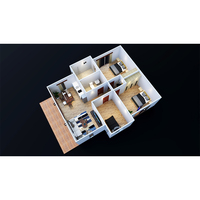 Plan de Casa Prefabricada Moderna de 3 Dormitorios para Uso Hotelero con Paneles Sándwich Sólidos de 119 mm de Espesor con Certificación ISO