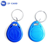 125khz ID Chip putih grosir dicetak Rfid NFC kunci Fob gantungan kunci dengan Chip pemasok