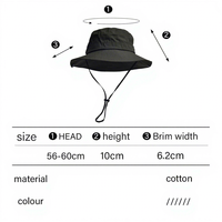 Chapeau de pêche en polyester imperméable OEM, vente chaude, logo personnalisé, séchage rapide, protection UV, unisexe, pour la pêche et la randonnée en extérieur