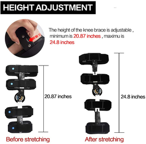Attelle de genou télescopique réglable HKJD pour immobilisation et soutien des ligaments, idéale pour l'arthrite et l'arthrose - Product Image 5