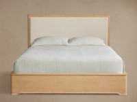 Lit plateforme en bois massif de luxe moderne, modèle Conley, pour ensembles de chambre principale, mobilier de luxe pour hôtels et villas