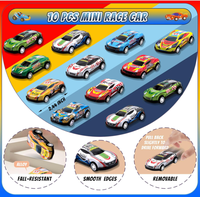 Raceauto Party Slap Armbanden Polsbandjes Sleutelhangers Tattoo Stickers Mini Voertuigen Auto's Modellen Speelgoed Cadeau Traktatie Doosjes Tassen Favorieten