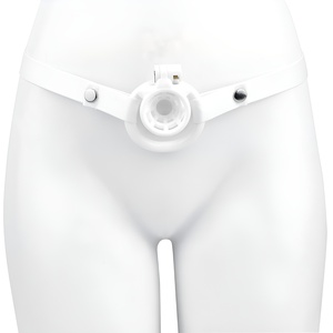 FRRK Nouveauté Cage de chasteté masculine en résine ABS, bondage pénien pour hommes, harnais en cuir pour <span class=keywords><strong>jeux</strong></span> SM <span class=keywords><strong>sexy</strong></span>, cage à pénis - Product Image 6