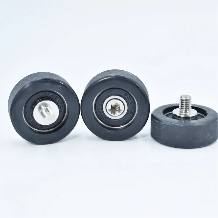 SEMEI rodamiento recubierto de goma PU poliuretano rueda de goma suave rodamiento de rueda de guía PUS con tamaño 8*32*12mm
