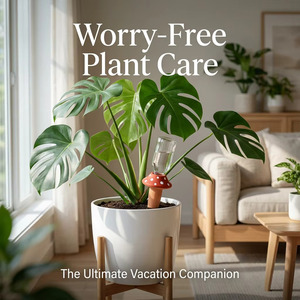 <span class=keywords><strong>Olla</strong></span> de Terracota con Sistema de Riego Automático, Riego Subterráneo de Liberación Lenta para Plantas, Ideal para Viajes y Uso en Interiores - Product Image 5