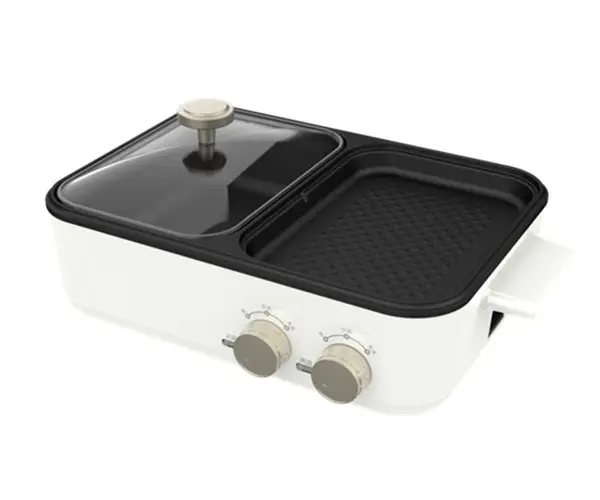 Zwei in einem Grill Hot Pot Mini Haushalts maschine elektrische Grill pfanne mit Hot Pot