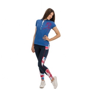 Collants d'équitation sans coutures pour femmes avec fermeture auto-agrippante, bande latérale, patch au genou et design équestre ventilé - Product Image 4