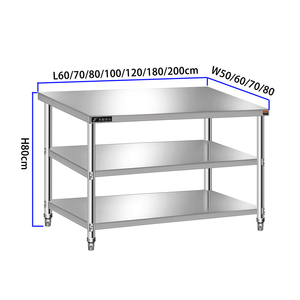 Plan de travail en acier inoxydable 201/304 pour <span class=keywords><strong>cuisine</strong></span> commerciale, hôtels, restaurants - Table de travail givrée, fournitures de <span class=keywords><strong>cuisine</strong></span> - Product Image 6