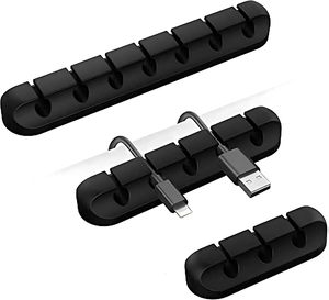Crochets autocollants pour câbles de charge, clips en silicone pour câbles, organisateur de cordons pour bureau et maison - Product Image 1