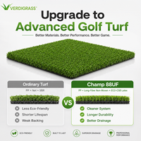 Gazon artificiel Verdigrass Champ 88UF en gros, 20 mm, pour la construction de greens de golf et la fourniture aux entrepreneurs en aménagement paysager de golf