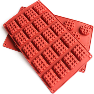 Rectángulo redondo de silicona Mini molde para hacer gofres antiadherente pastel galleta Chocolate Bar hacer molde para hornear - Product Image 3