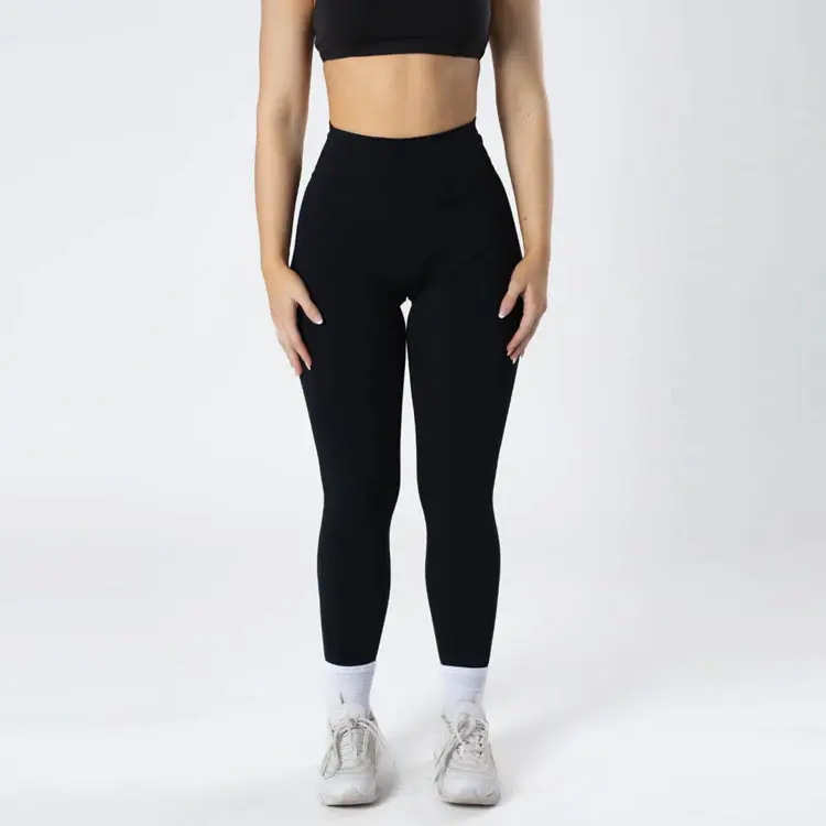 Pantalons de sport personnalisés pour femmes Collants leggings taille haute avec lifting des fesses Collants de compression de yoga de haute qualité pour femmes