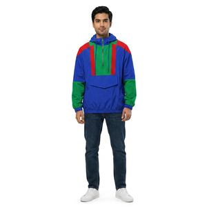 La mejor chaqueta cortavientos de calidad premium para hombre, recién llegado, chaqueta de lluvia impermeable cortavientos con bloque de color, chaqueta de nieve - Product Image 1