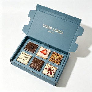 Boîte d'emballage pour gâteaux, impression recto-verso, qualité alimentaire, biodégradable, écologique, boîte à biscuits pour cadeau, boîte à biscuits <span class=keywords><strong>sucrés</strong></span>, boîte de boulangerie - Product Image 4