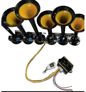 Corne de voiture à six tubes et trente-six sons, klaxon électrique pour camion, corne à air musicale en métal avec bouton - Product Image 2