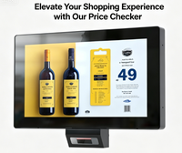 Vérificateur de prix compétitif avec écran tactile 10,1 pouces, système Windows/Android, scanner QR et Wi-Fi pour restaurants et commerces de détail