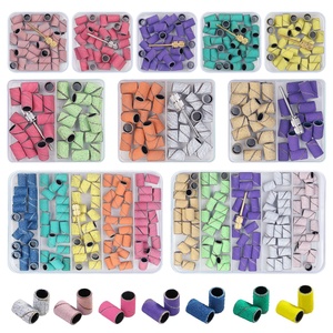 Kit de têtes de ponçage et mandrins pour ponceuse à ongles, couleurs assorties, accessoires de polissage pour manucure et pédicure, vente en gros - Product Image 2