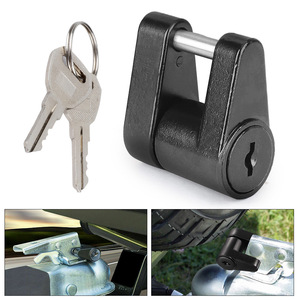 Verrou de remorque CZC en alliage de zinc noir, connecteur universel pour remorque de camion avec clés pour une protection sécurisée du couplet. - Product Image 4