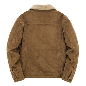 <span class=keywords><strong>Giacca</strong></span> Casual da <span class=keywords><strong>uomo</strong></span> in velluto a coste invernale a collo corto Plus <span class=keywords><strong>Cashmere</strong></span> in cotone 100% spessa - Product Image 2