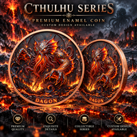 Médaille 3D en cuivre fin 999 de 1 oz, motif Dagon Cthulhu Mythos, haute définition, effet UV, édition spéciale pour collectionneurs