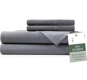 대나무 냉각에서 파생 된 100% 비스코스 통기성 수분 위킹 부드러운 시트 2 개의 베갯잇 - Product Image 1