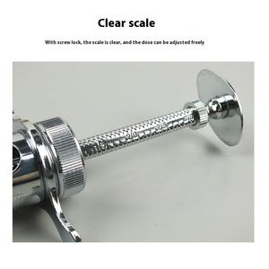 लकड़ी के आंतरिक बैरल और इंजेक्शन सुई के साथ औद्योगिक पशु सीधे धातु सिरिंज - Product Image 4