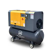 Compresseur d'air rotatif à vis portable, conception lubrifiée, moteur AC 10-50 CV, réservoir d'huile 500 L, sécheur et filtre, pression 8/13 bars