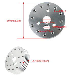 Adaptador de volante de aleación de aluminio de 6 orificios a 3 orificios, elevador de 0.5 a 1 pulgada para mejora de automóviles - Product Image 2