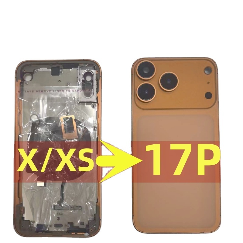 Convert Mobile Phone Housing for <strong>iPhone</strong> X/XS Convert <strong>to</strong> 17 Pro X/XS <strong>to</strong> 17 PRO and Xr Convert To17 Pro Back Cover Housing