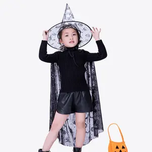 Günstiger Preis Halloween Party Umhang mit Hut Phantasie Kostüm Cosplay Set