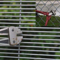 358 Staal Warmtebehandeld Tuinhek Anti-Diefstal Hoge Veiligheid Elektrisch Hek PVC Gecoat Eenvoudig te Monteren Aanpasbare Afmetingen