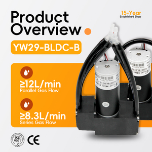 Pompa udara elektrik portabel Mini, pompa udara diafragma elektrik Mini Dc 12v 24v tanpa sikat, pompa mikro piezoelektrik untuk Laboratorium Medis - Product Image 2