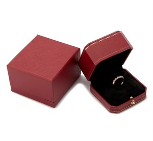 High-End Elegant <b>Red</b> Hexagon Jewelry <b>Box</b> Luxury Gift Bag Included for Ring Necklace Display Storage for Ladies - Product Image 4