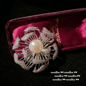 Spilla Vintage in oro 18K placcato oro crema rosa Iris viola zircone fiore rame anniversario moda set <span class=keywords><strong>di</strong></span> <span class=keywords><strong>gioielli</strong></span> <span class=keywords><strong>combinazione</strong></span> - Product Image 4