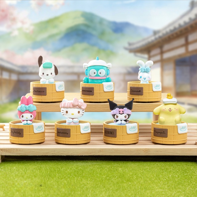 2026 New TOP TOY Sanrioes Characters Spinning Hot Spring Series Figures Blind Box PVC MINI Collection Cute Figures