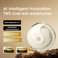 Auriculares Inalámbricos de Diseño Abierto con Gancho Estable para la Oreja, Batería de Larga Duración, Llamadas Nítidas para Gimnasio y Deportes