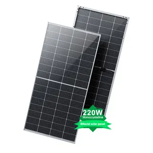 Custom Made Marine Solar Panel 12V 220W 200W 150W Panneau Solaire Double Side Monocrystalline Silicon Pv Panel For Street Light