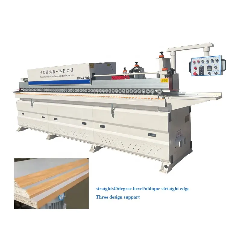 Automatic Wood MDF PVC Edge Band Making Bevel Straight Pre Milling Edgebander Banding Machine for Furniture Cabinets Making