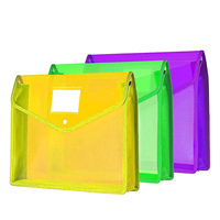 Enveloppes en plastique de taille A4 Poly 8 couleurs Enveloppes en plastique à fermeture à pression Poly classeur pour la maison, le bureau et l'école