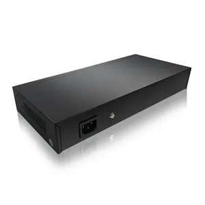 Custom Black Unmanaged 24 Port Desktop Full Gigabit Network Switch Hub Voor Cctv