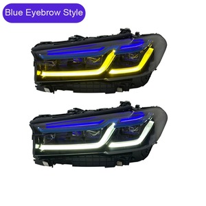 <span class=keywords><strong>Faro</strong></span> G30 2017-2023 serie 5 doppia versione colore giallo e bianco aggiornamento fari LED lampada DRL accessori per BMW - Product Image 3