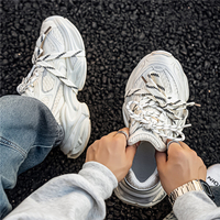Nouvelles baskets décontractées pour hommes en maille avec semelle épaisse, chaussures de papa tendance, respirantes, antidérapantes, confortables et durables pour l'automne