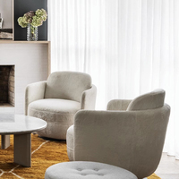 Fauteuil de salon pivotant de luxe, fauteuil de détente, fauteuil d'hôtel, fauteuil individuel de détente avec base en métal