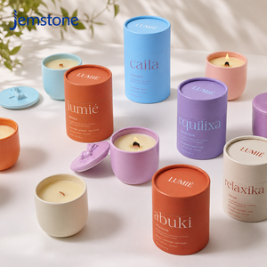 Custom CMYK Printed Cylinder Packaging Box for Perfume Essential Oil Candle Paper Tube Round Cardboard Tube <b>Container</b> - Product Image 5