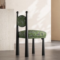 Chaise de salle à manger vintage française en bois de frêne massif avec dossier design – Mobilier de maison pour restaurants