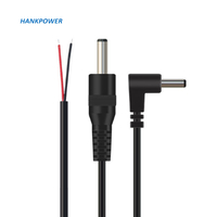 OEM Usine Angle Droit DC3.5 * 1.35MM Jack Plug Mâle Pour Ouvrir Câble DC 35135 Extension Câble D'alimentation