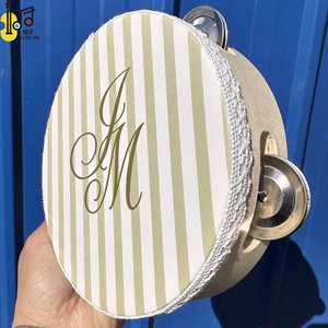 Tamburelli Personnalisé Instrument de Musique pour Mariage, Église, Fête, Tambour à Main en Bois de 6 Pouces Personnalisable, Jouet Tambour à Main de Mariage, Prix - Product Image 3