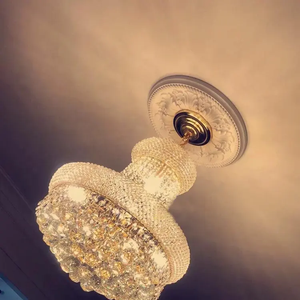 Yeni stil Modern otel altın kristal kolye avize ışık oturma odası için - Product Image 5